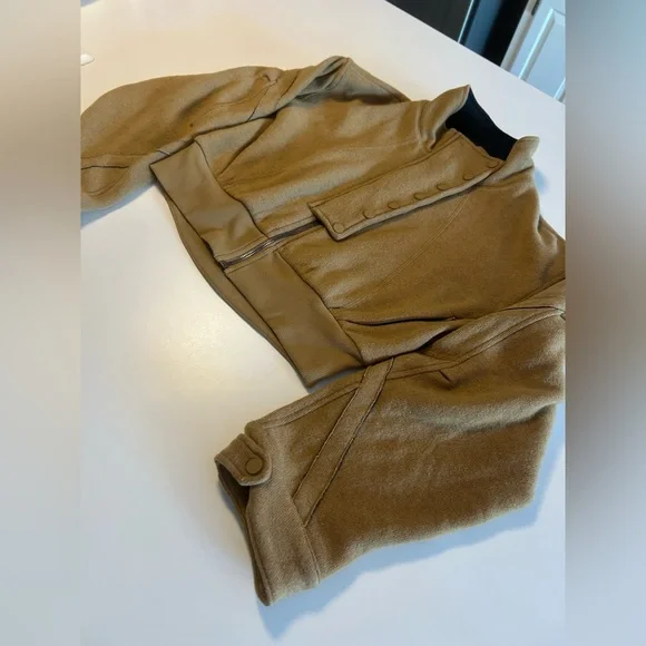 Alo Yoga, Brown Strut Cropped Jacket, Sz M - Picture 14 of 14